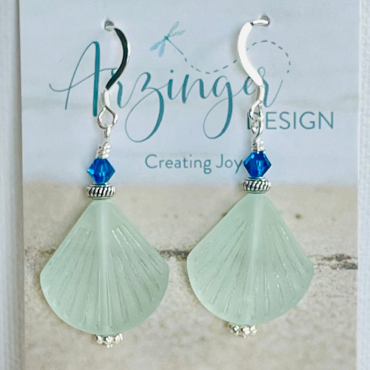 She Sells Sea Shells Sea Glass Earrings