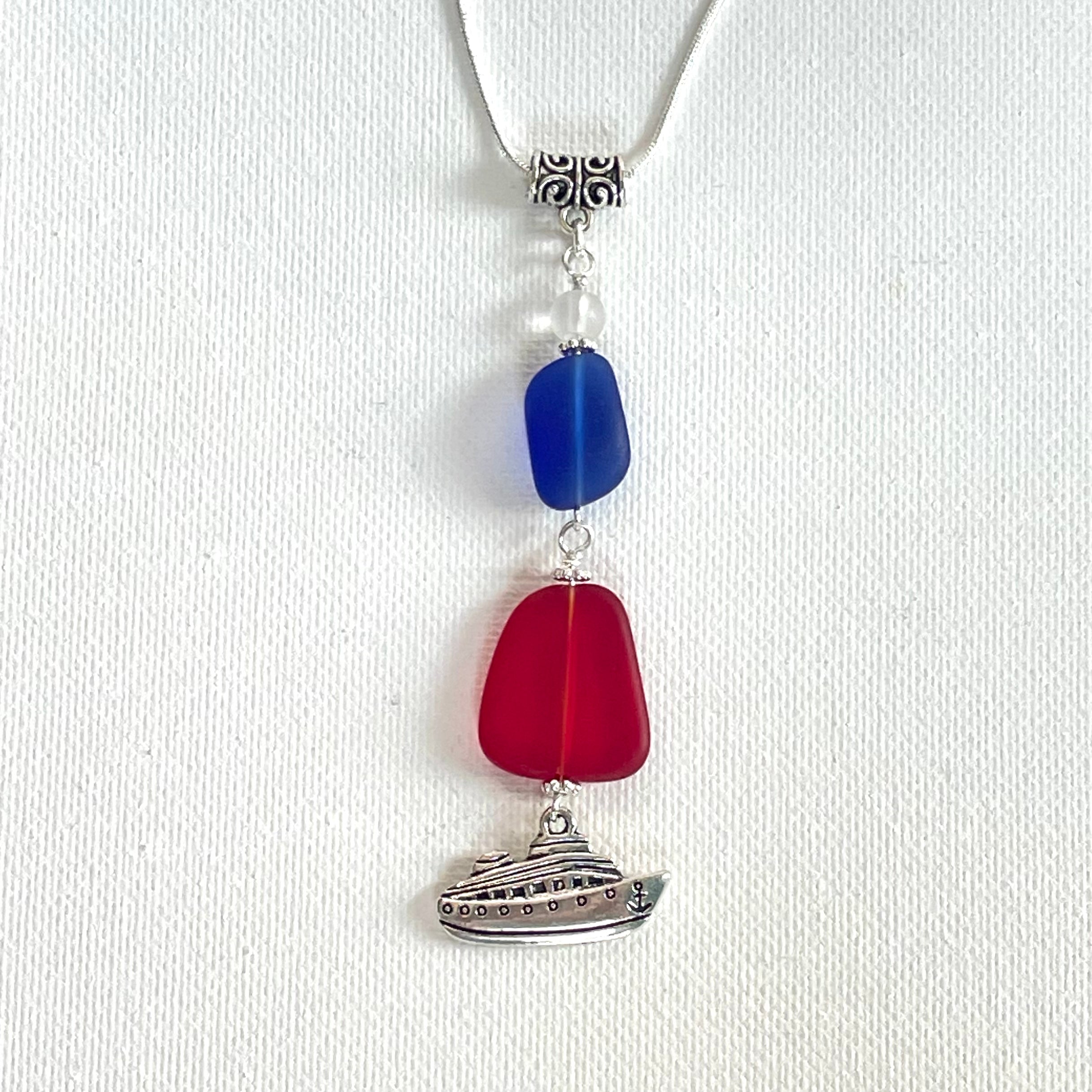 Cruise With Me Sea Glass Necklace
