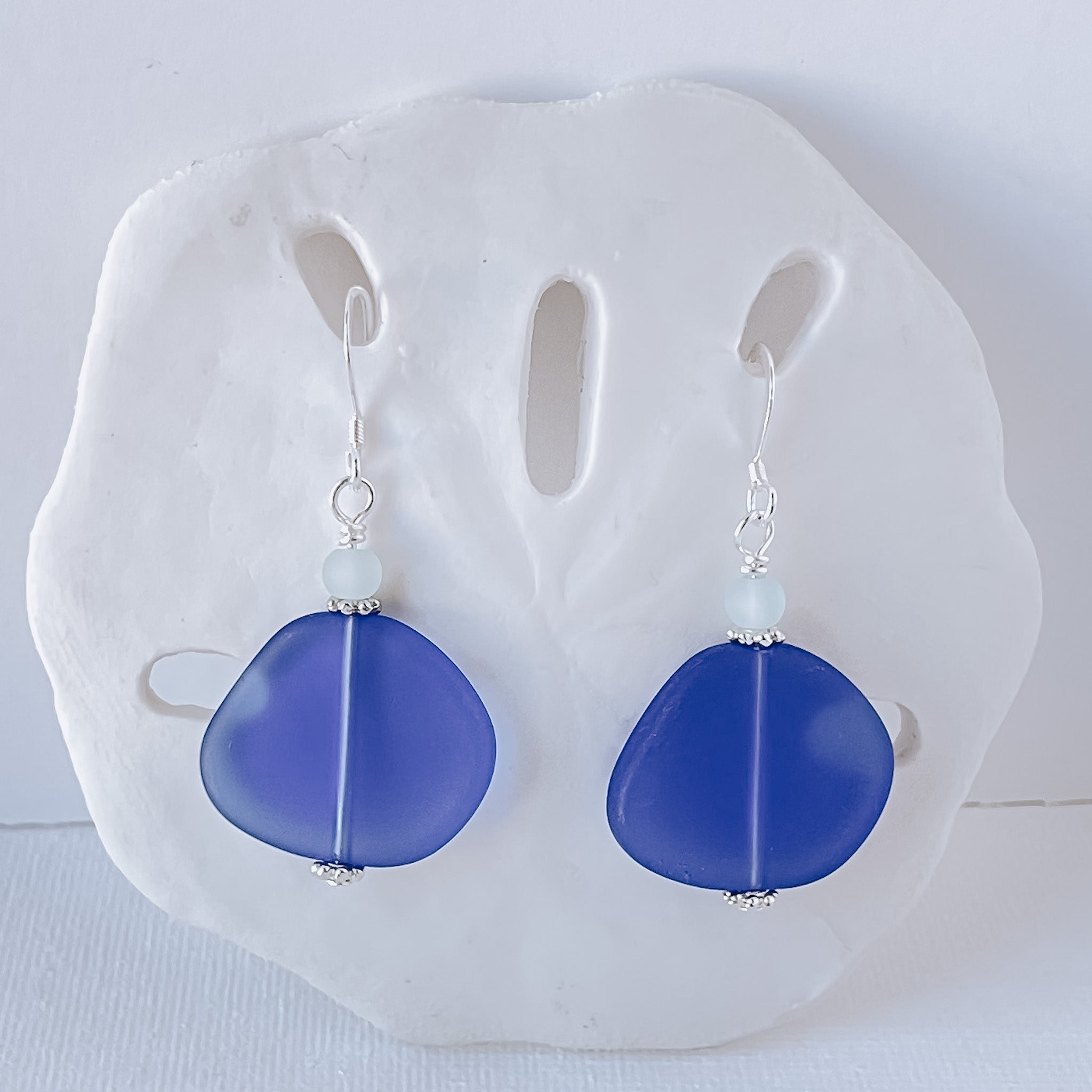 Stormy Seas Sea Glass Earrings