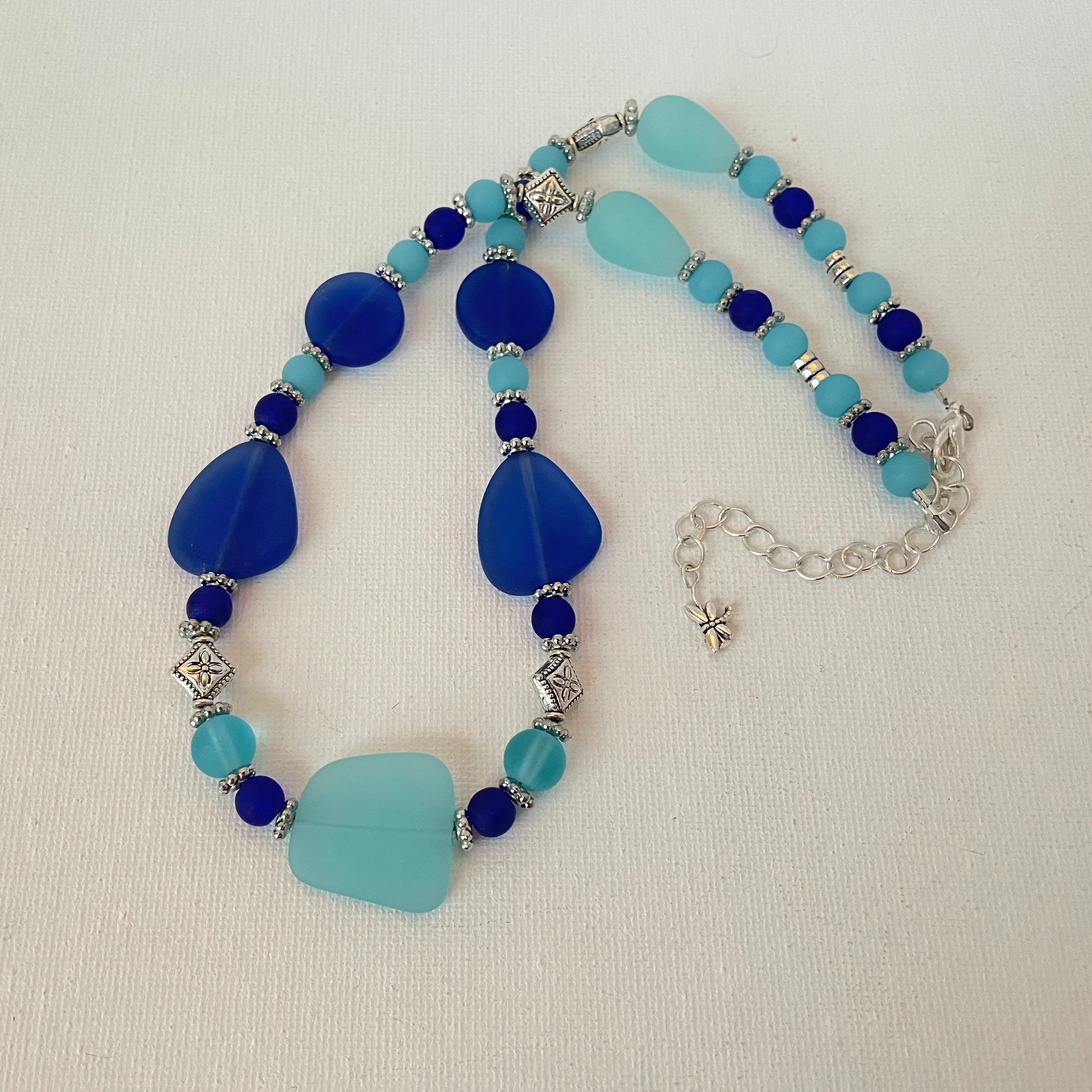 Stormy Seas Sea Glass Necklace