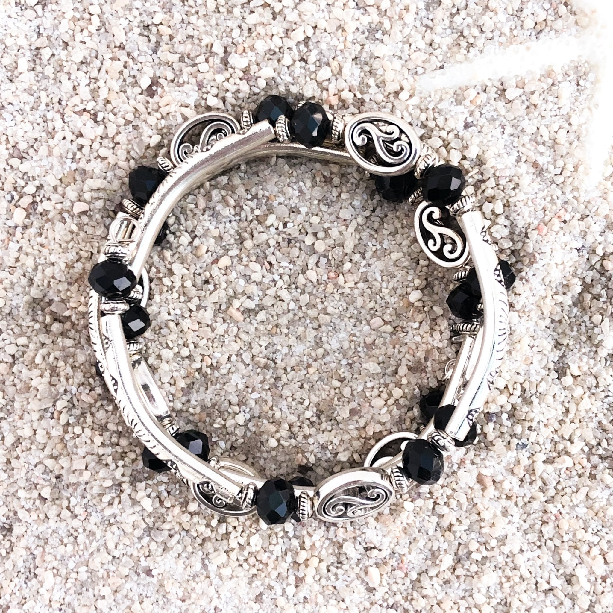 Brighten Your Night Memory Wire Wrap Bracelet