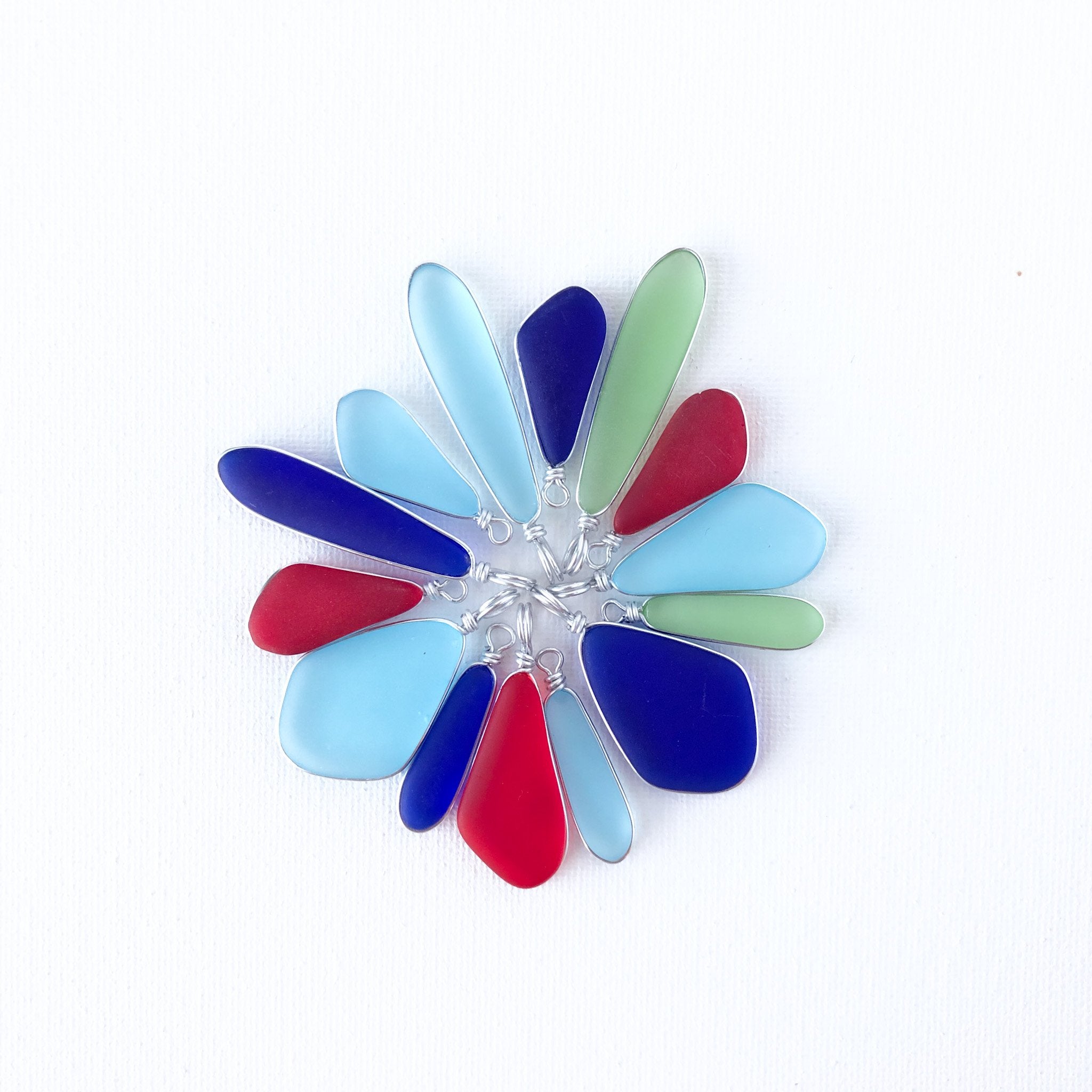 CONFIDENCE & CALM Petals of Hope Double Sea Glass Earrings