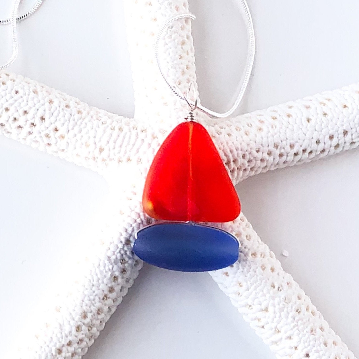 Sail Away Sea Glass Nautical Necklace