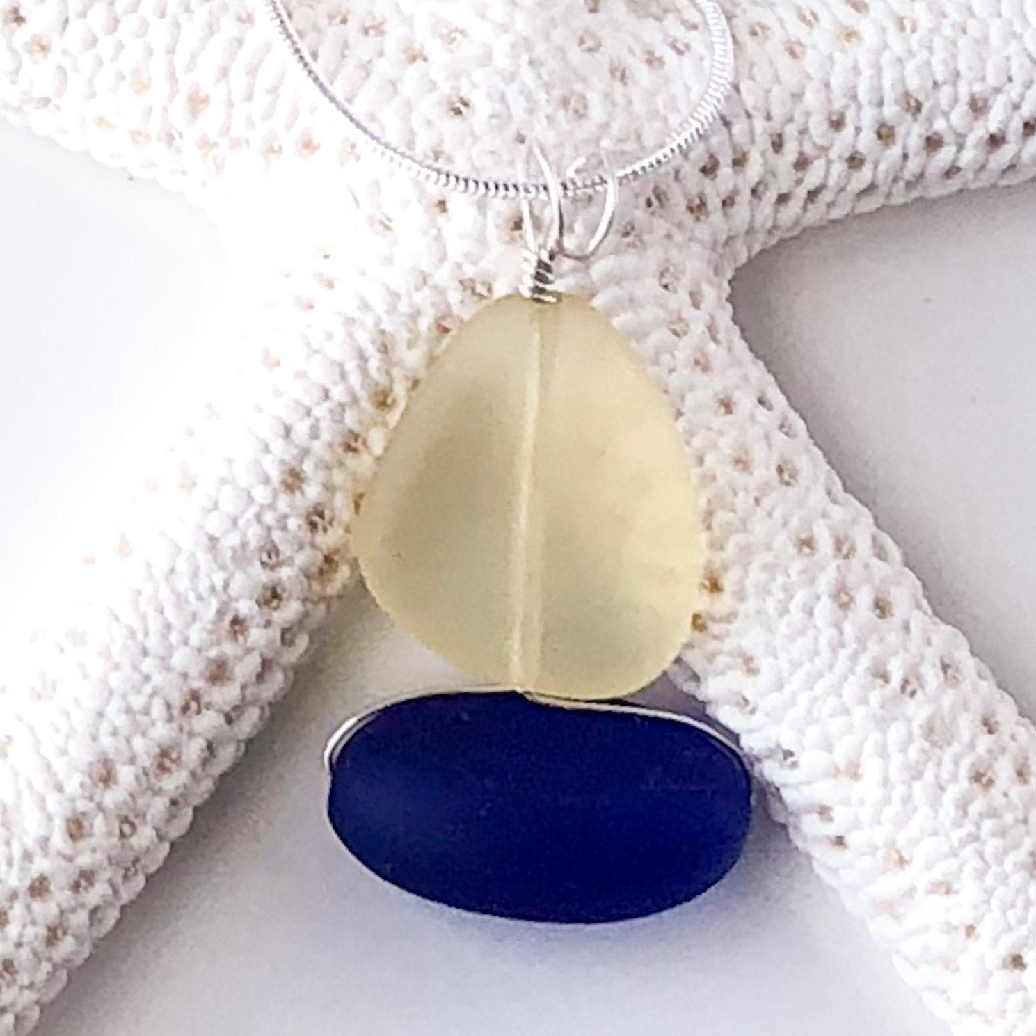 Sail Away Sea Glass Nautical Necklace