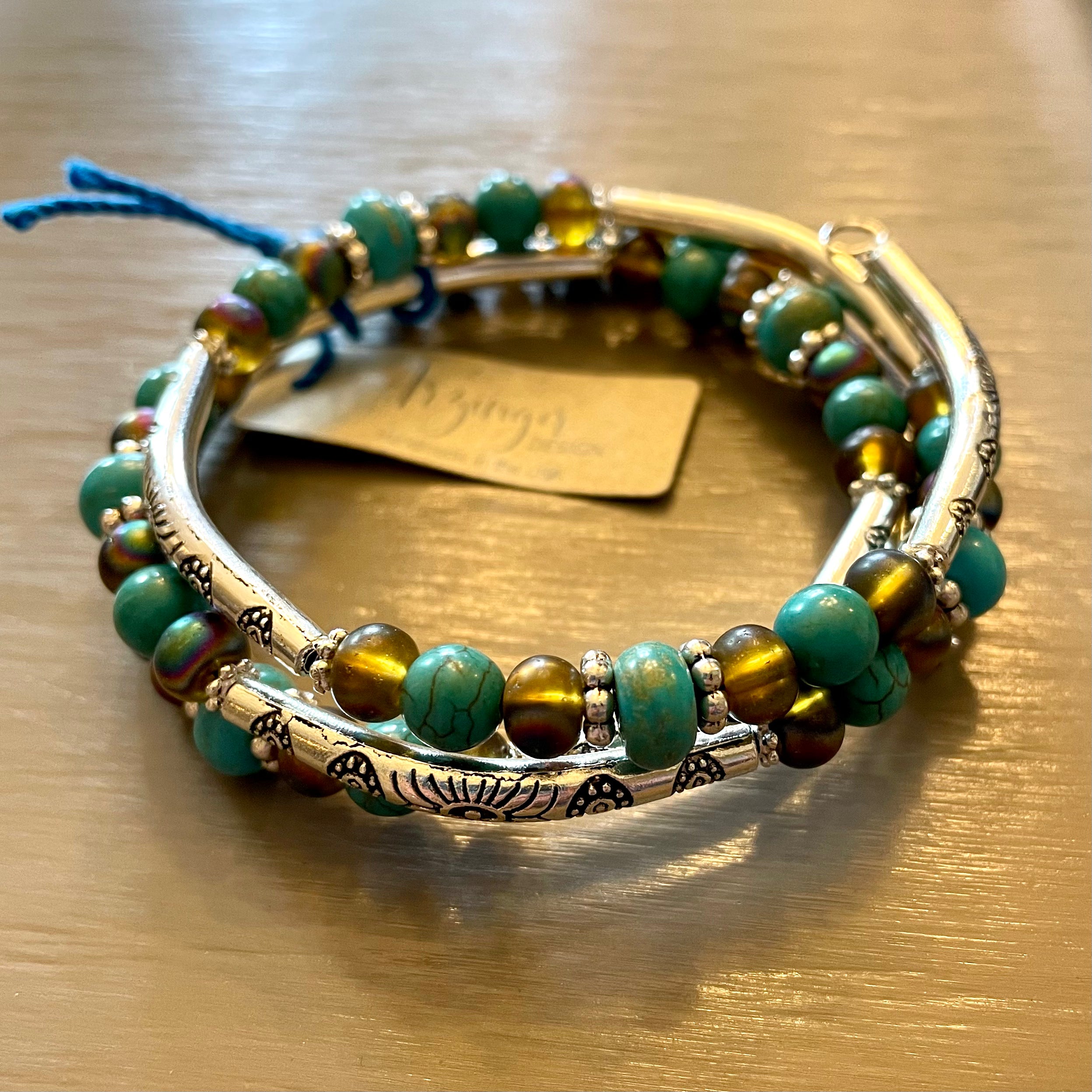 Mardi Gras Wrap Bracelet