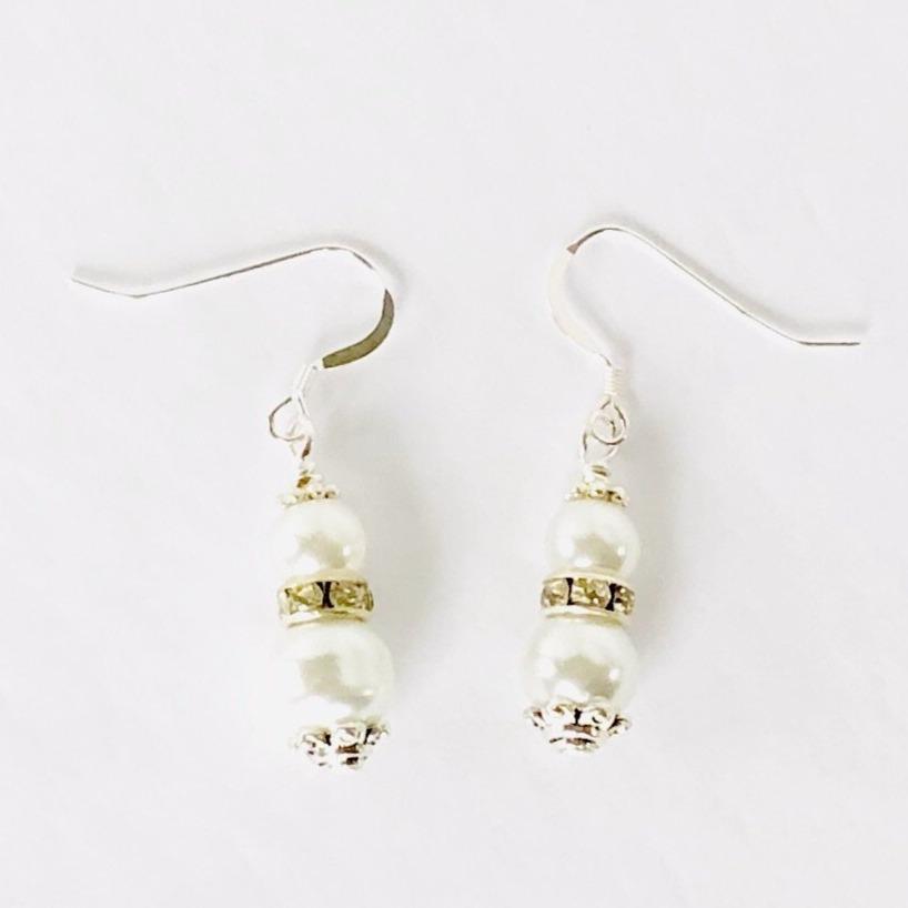 Pearl and Rhinestone Earrings