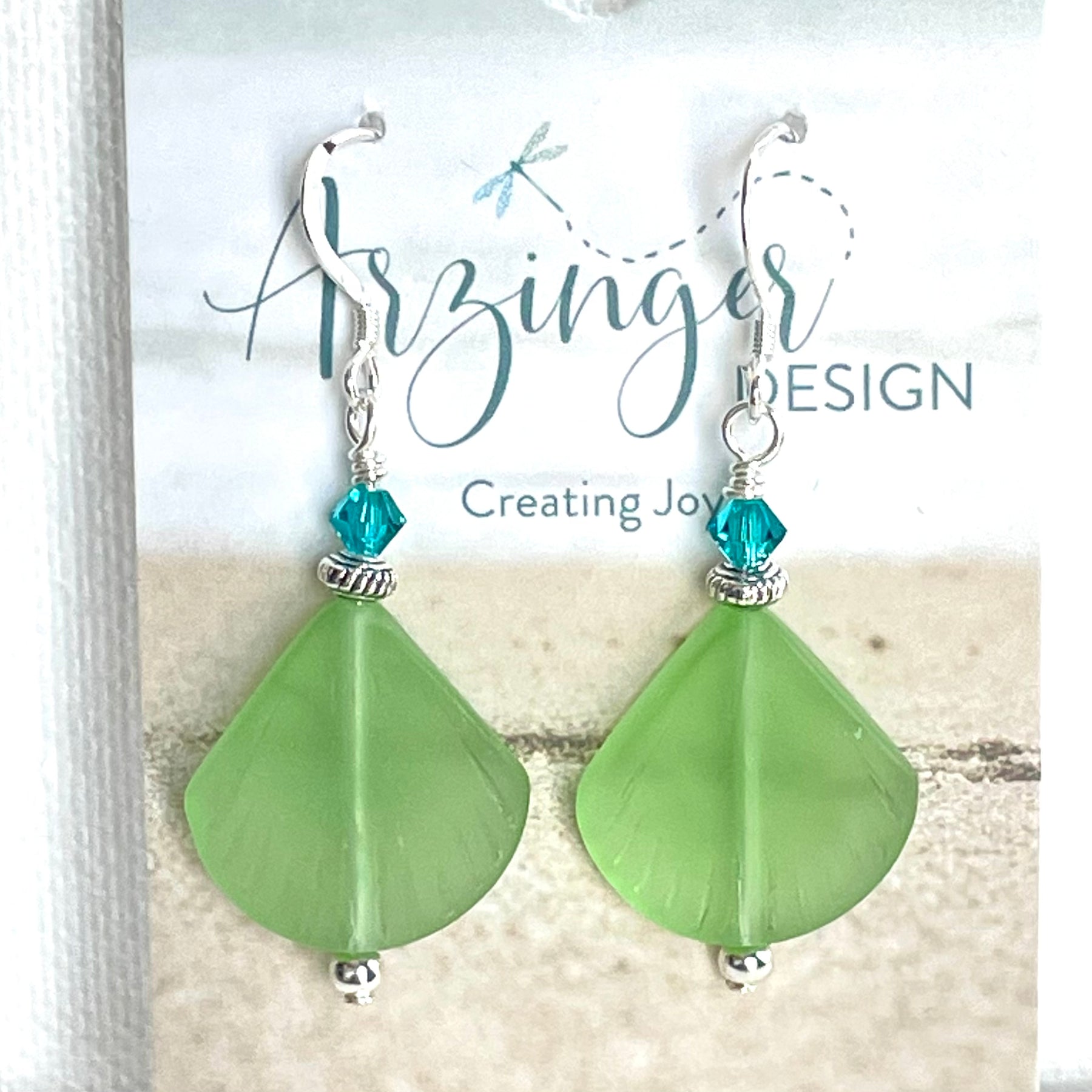 She Sells Sea Shells Sea Glass Earrings