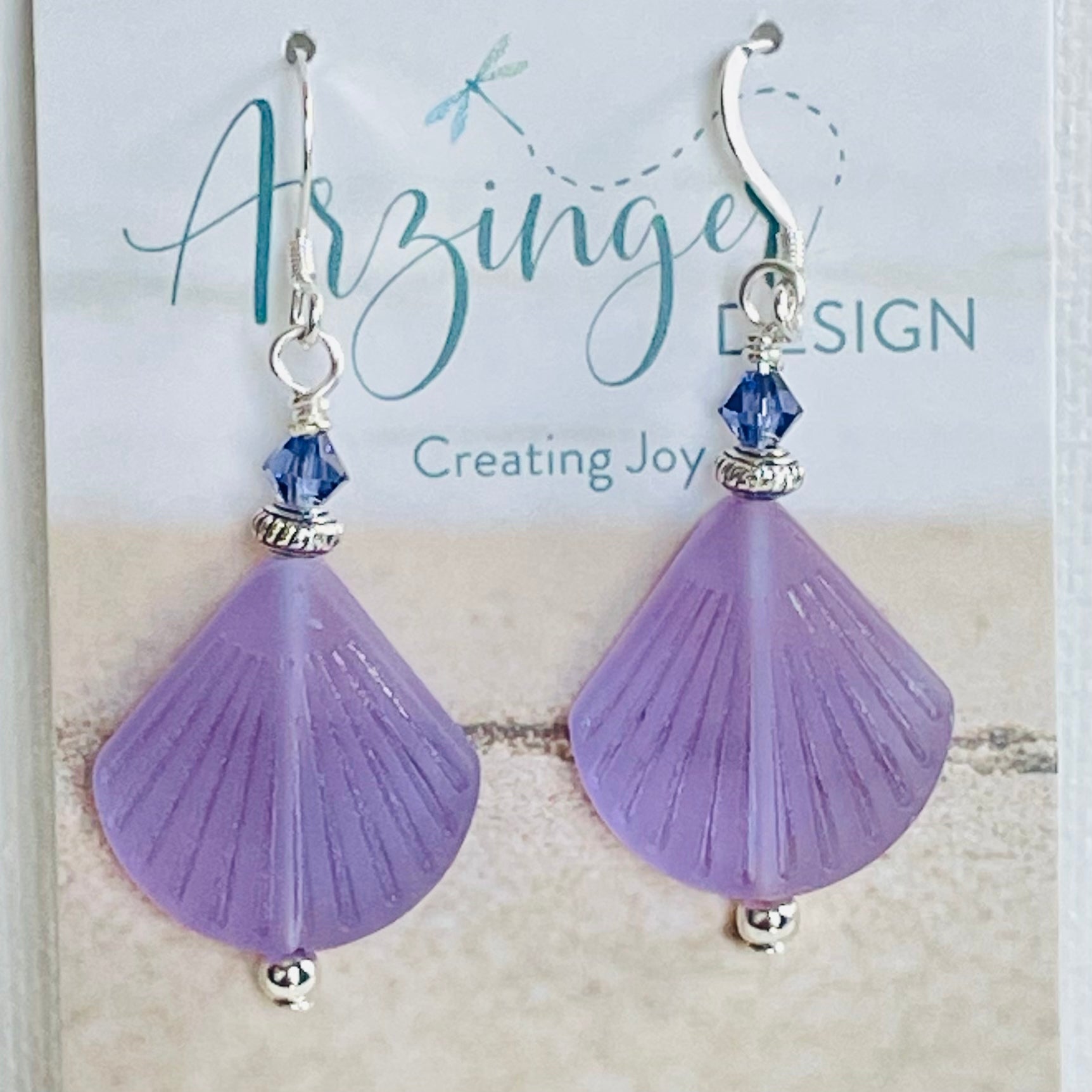 She Sells Sea Shells Sea Glass Earrings