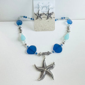 Wish Upon A Starfish Sea Glass Necklace