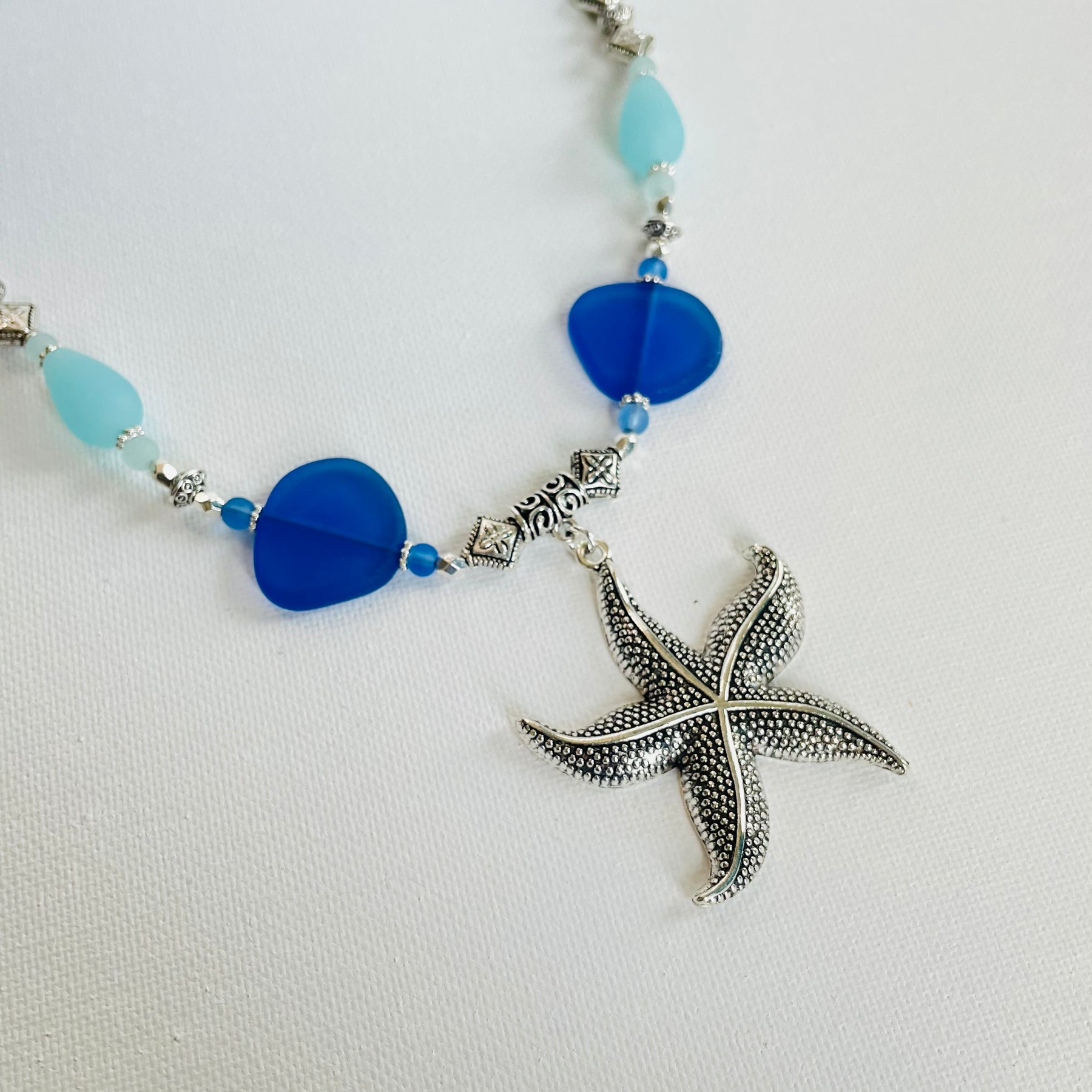 Wish Upon A Starfish Sea Glass Necklace