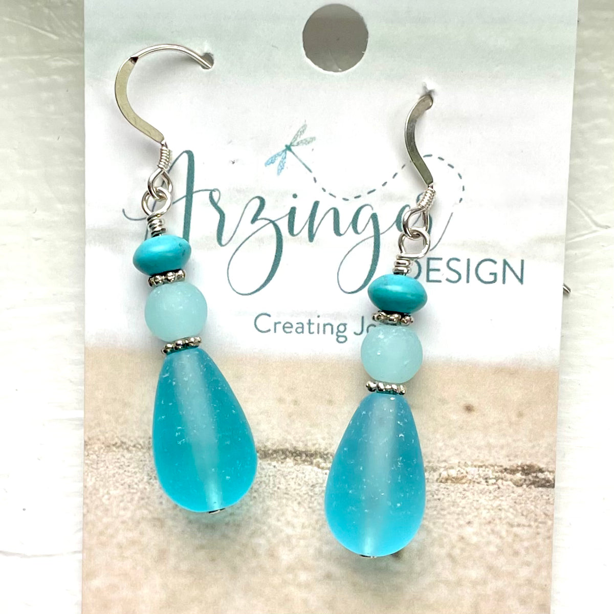Calm Waters Sea Glass Earrings