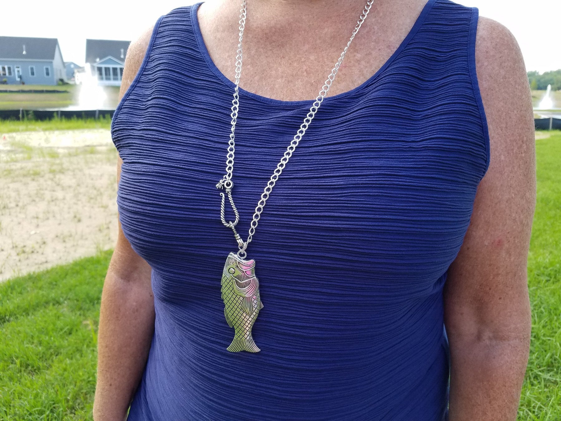 Hooked Fish Necklace