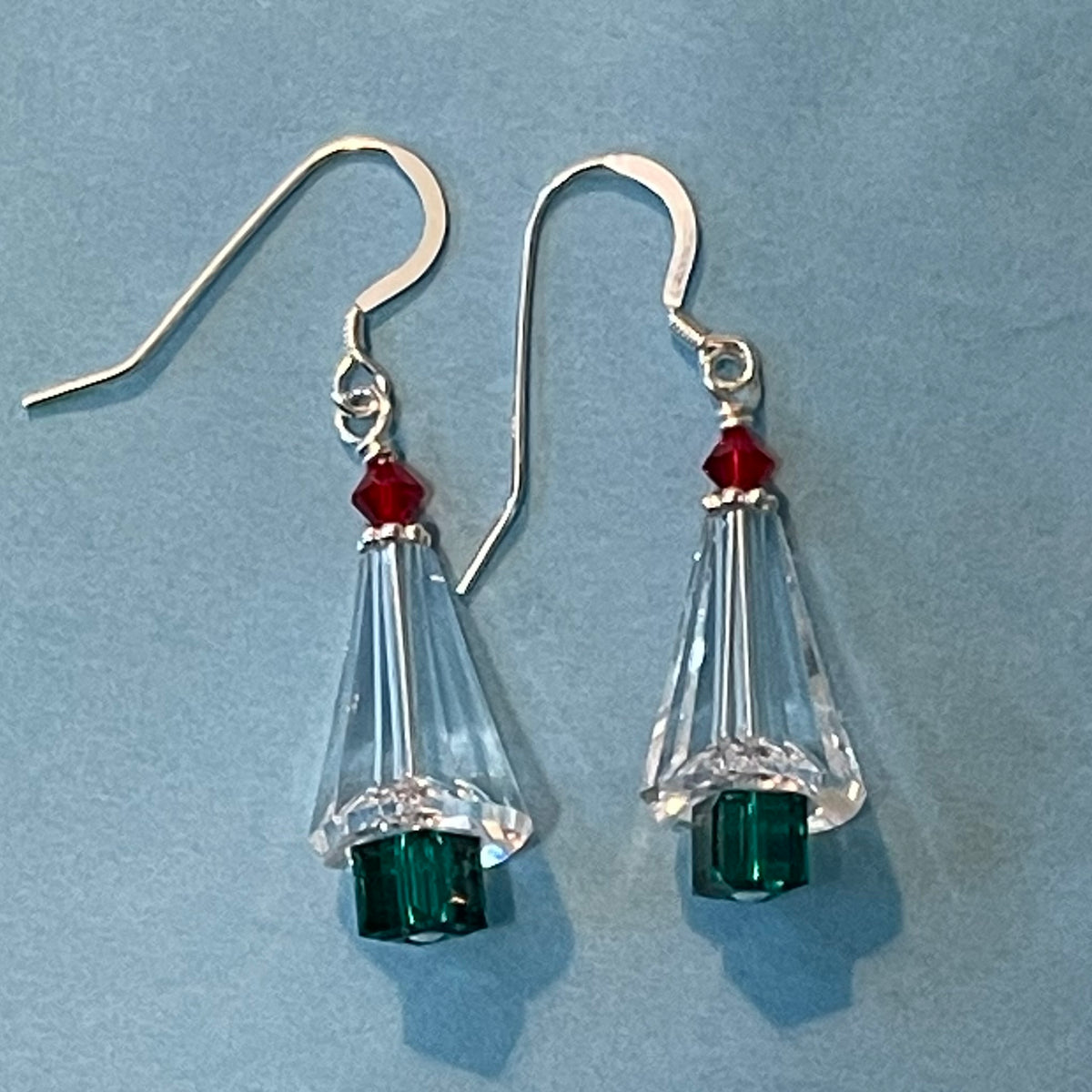 Swarovski Clear Crystal Christmas Tree Earrings