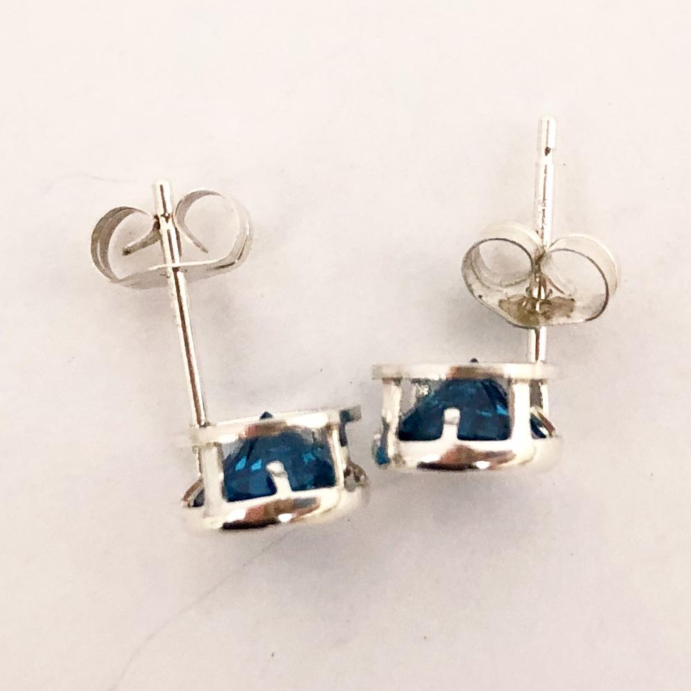 December Blue Zircon CZ Birthstone Earrings