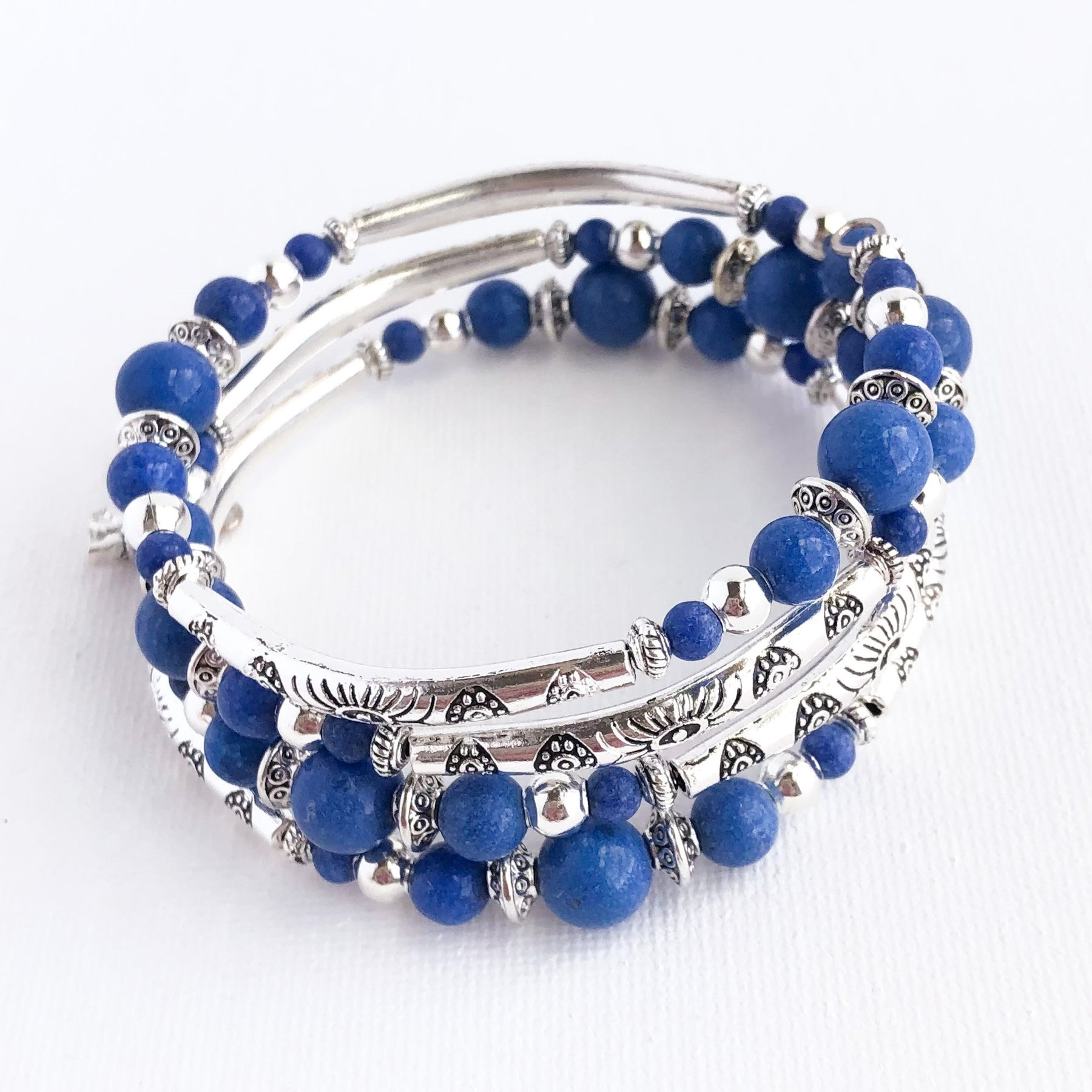 Deep Blue Sea Wrap Bracelet