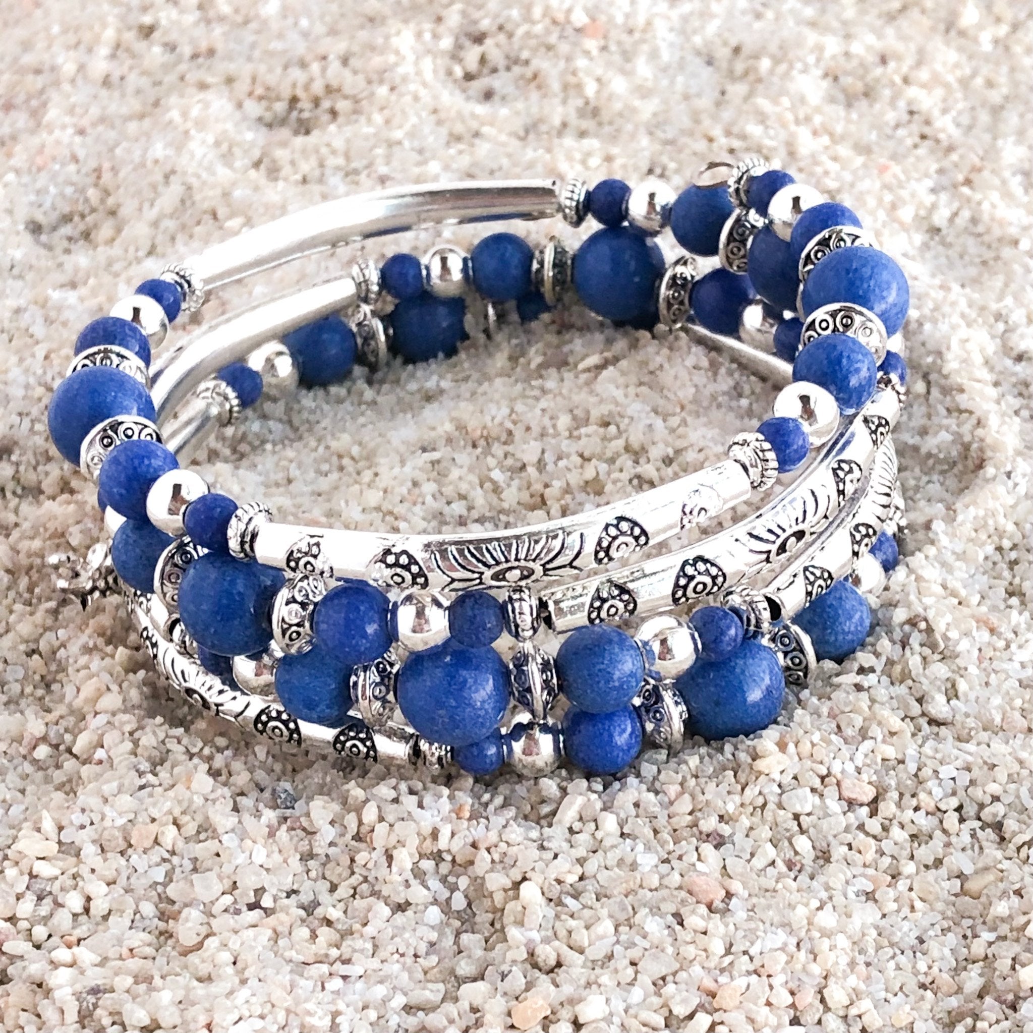 Deep Blue Sea Wrap Bracelet