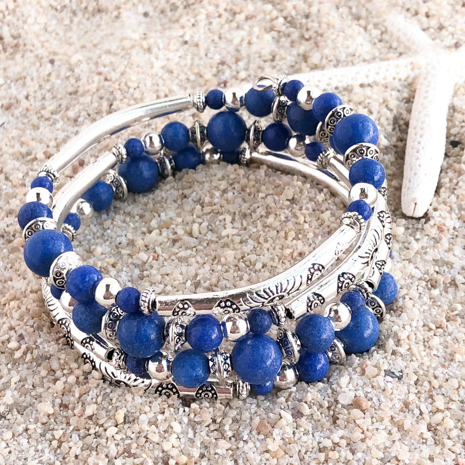 Deep Blue Sea Wrap Bracelet