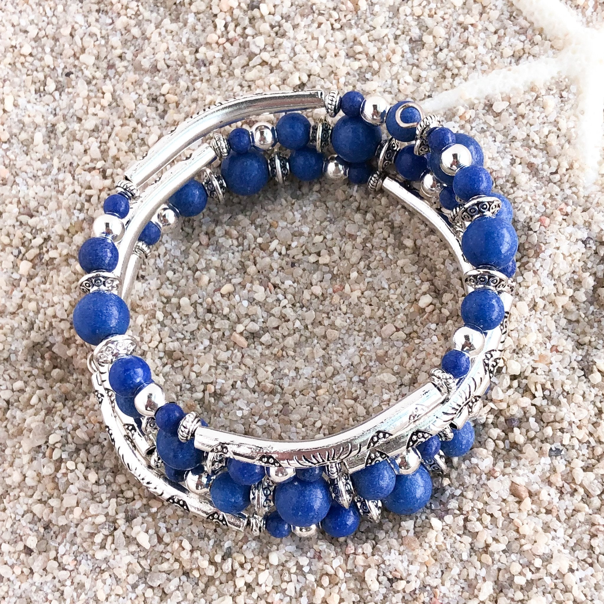 Deep Blue Sea Wrap Bracelet