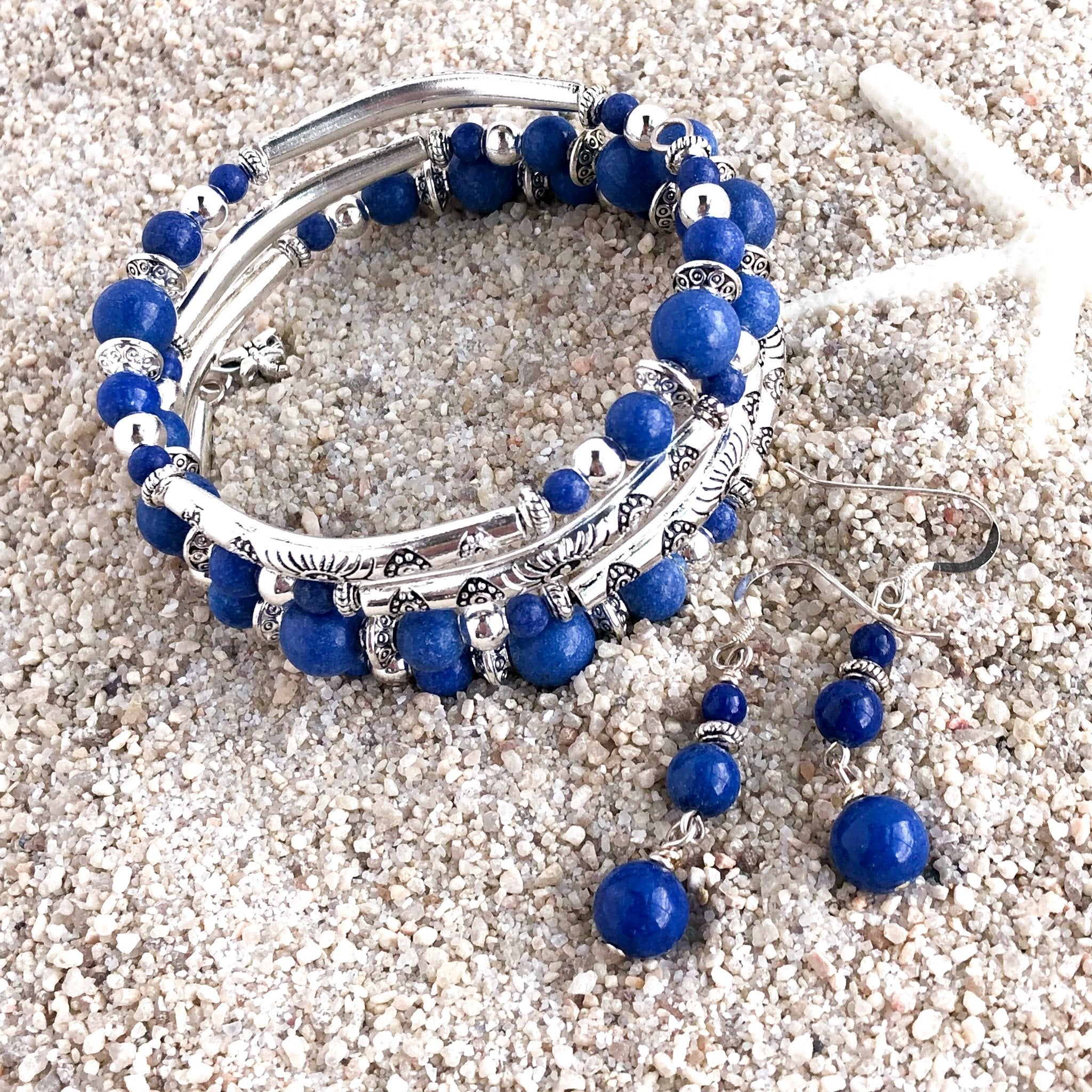 Deep Blue Sea Wrap Bracelet