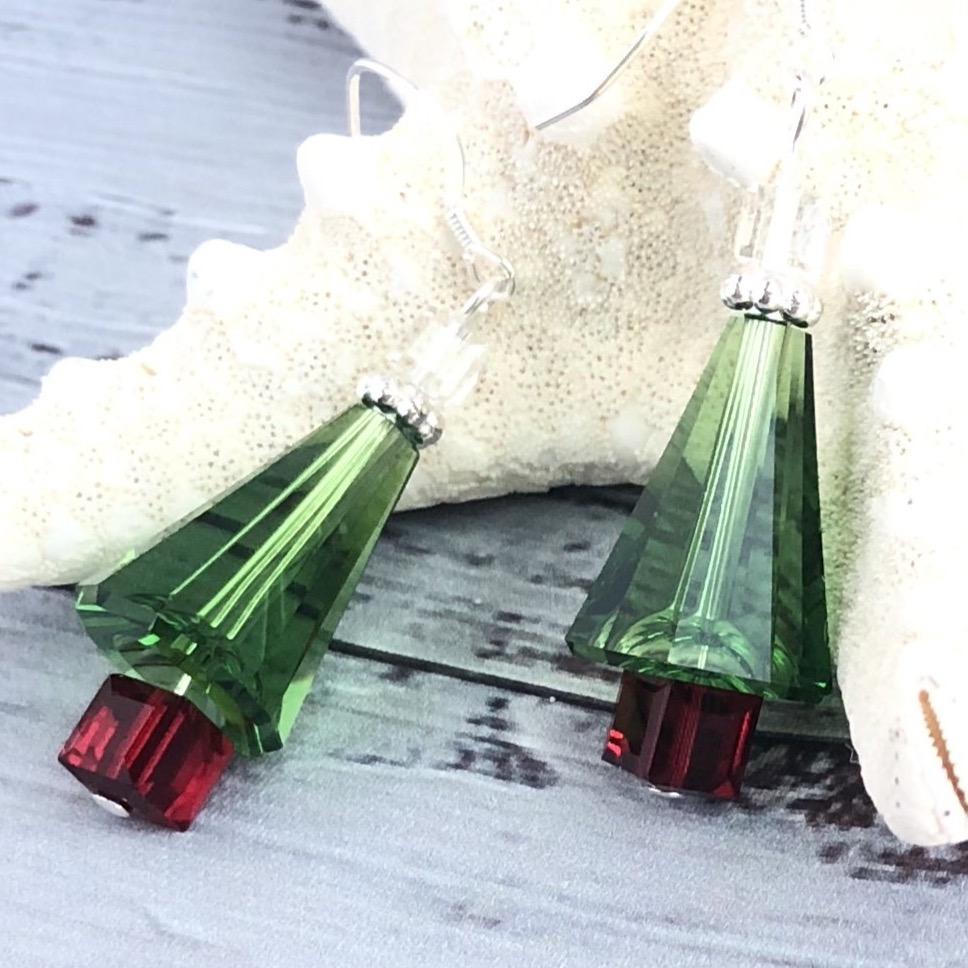 Christmas Tree Swarovski Earrings