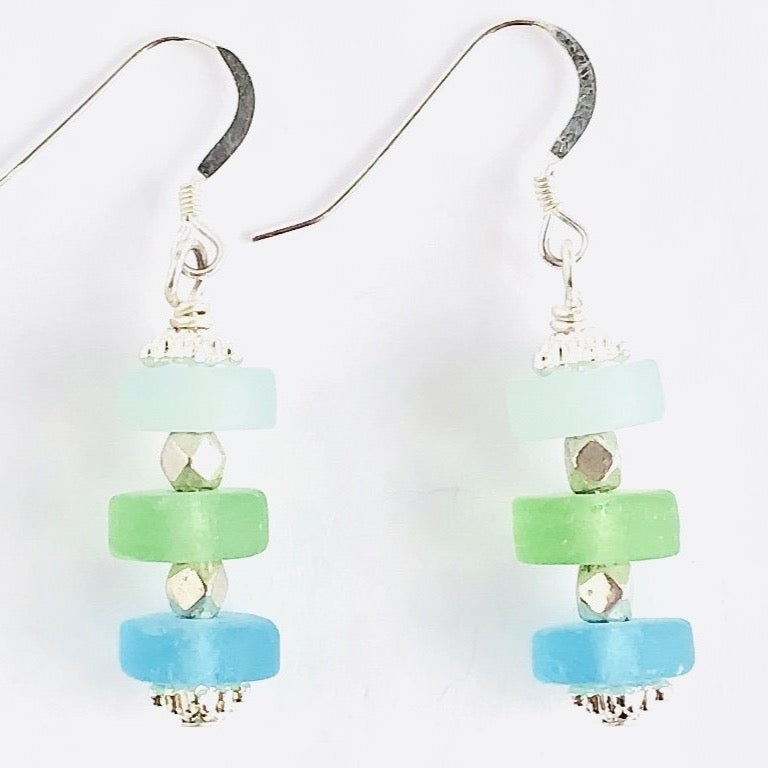 Island Breeze  Sea Glass Earrings