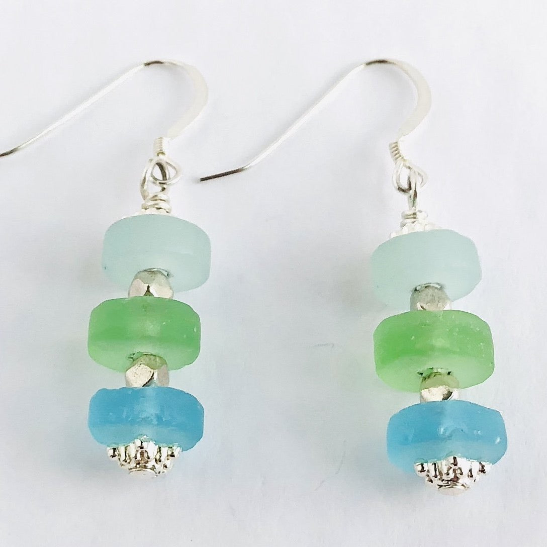 Island Breeze  Sea Glass Earrings