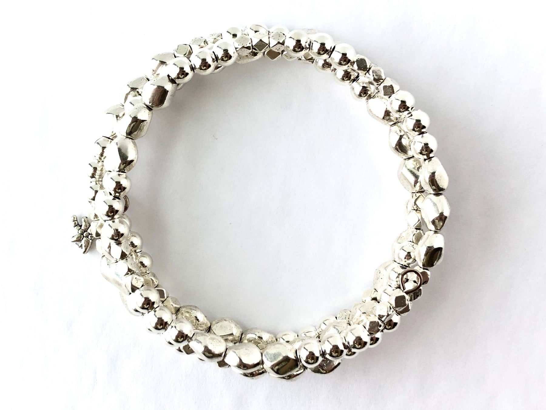 Silver Pebbles Wrap Bracelet