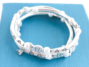 Fanciful Fish Memory Wire Wrap Bracelet