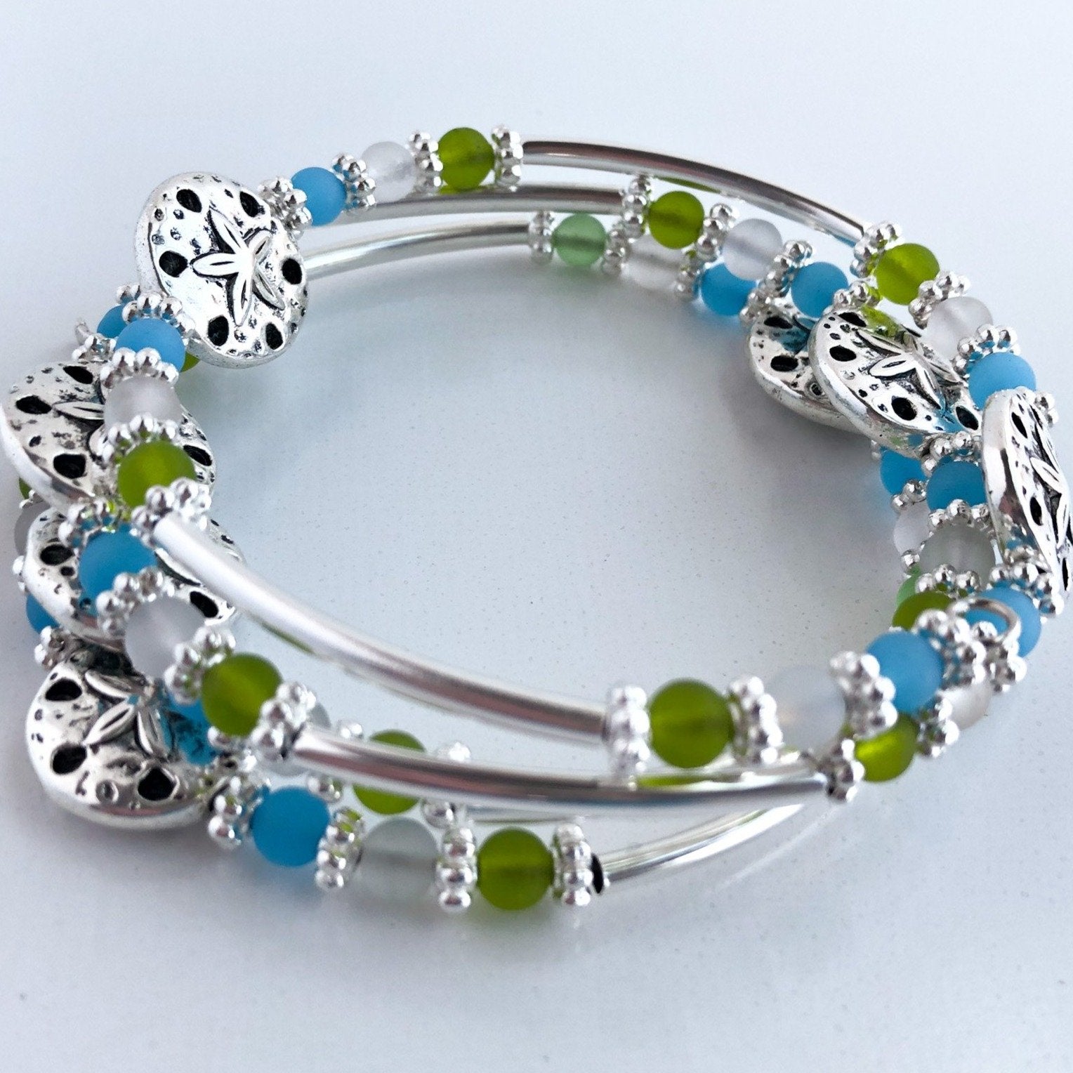 Sand Dollar Delight Coil Wrap Bracelet