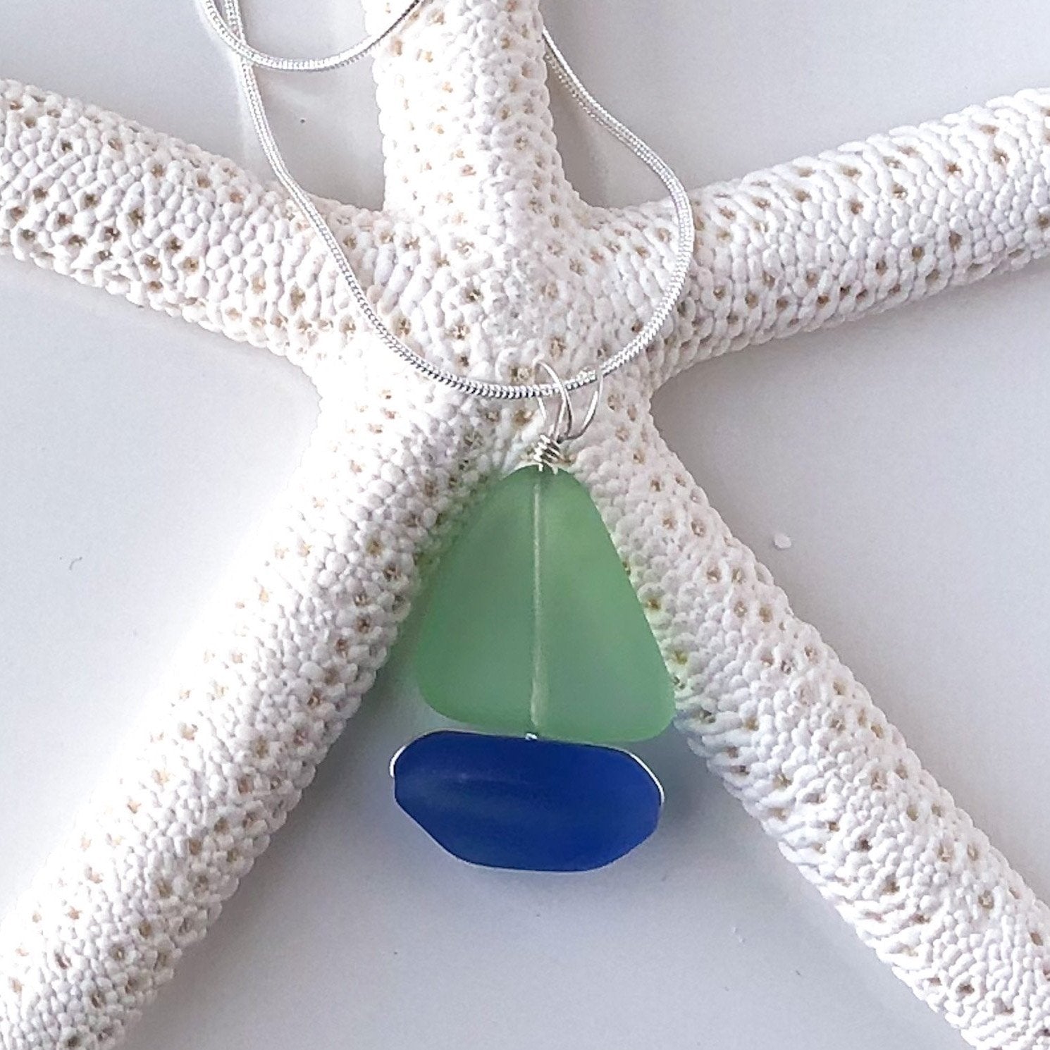 Sail Away Sea Glass Nautical Necklace