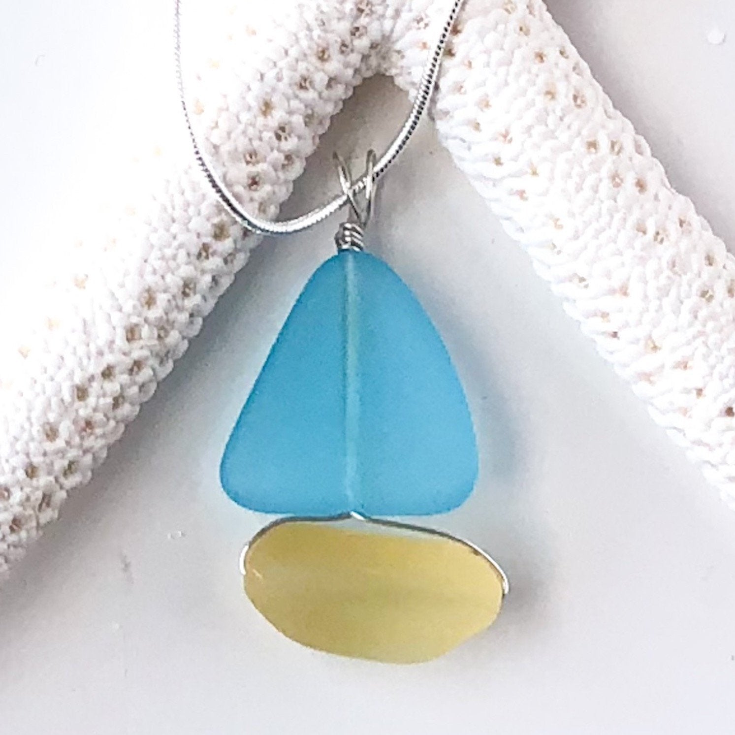 Sail Away Sea Glass Nautical Necklace