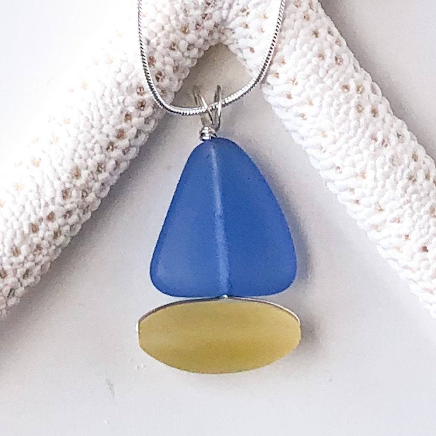 Sail Away Sea Glass Nautical Necklace