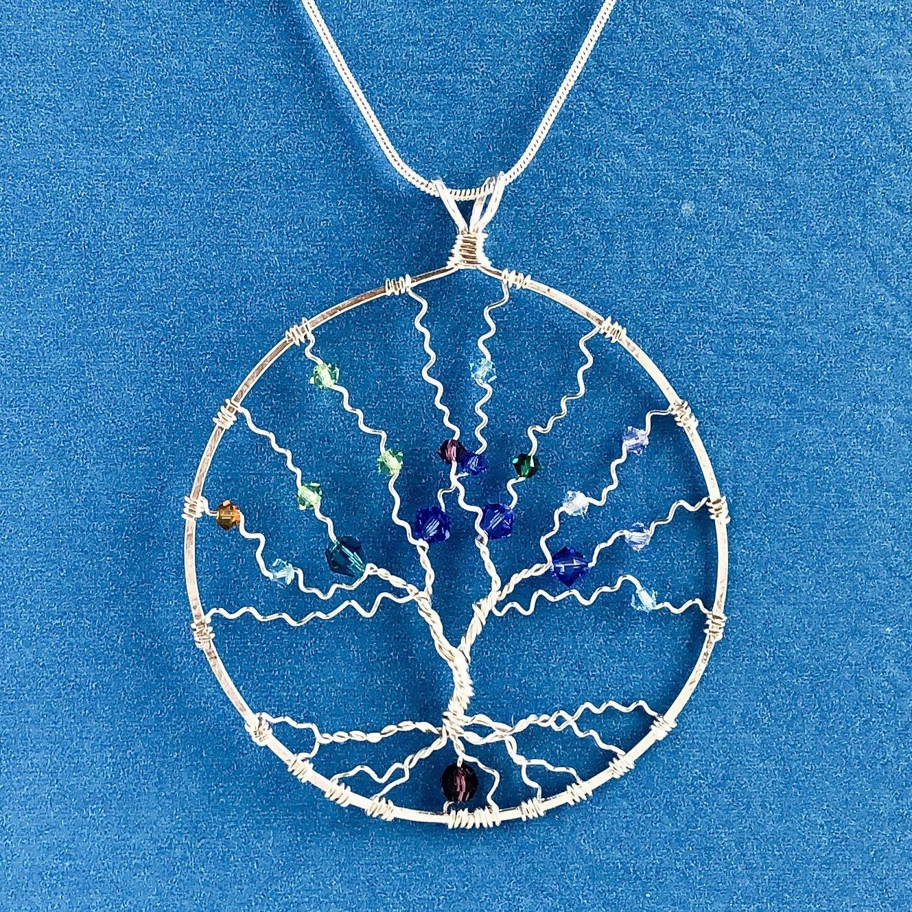 Custom Birthstone Tree of Life Pendant - A Gift for Grandmother or Mother